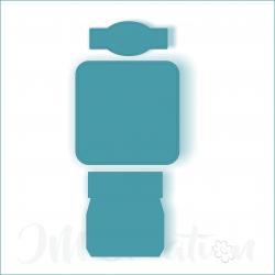 Nuss-Nougat-Creme-Miniglas - Stanzschablone